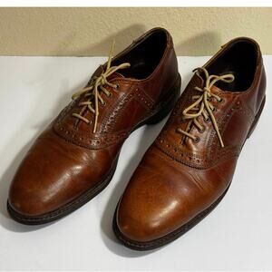 Allen Edmonds Honor Collection Men's First Cut Brown Soft Spike Golf Shoes - 9B
